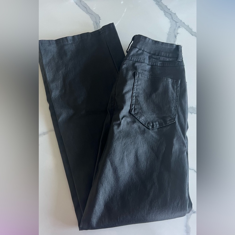 Shiny leather pants